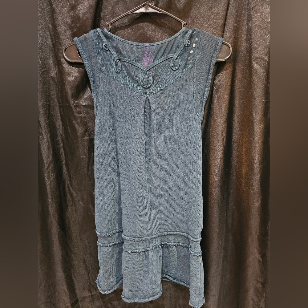 Blue cotton Free People Top